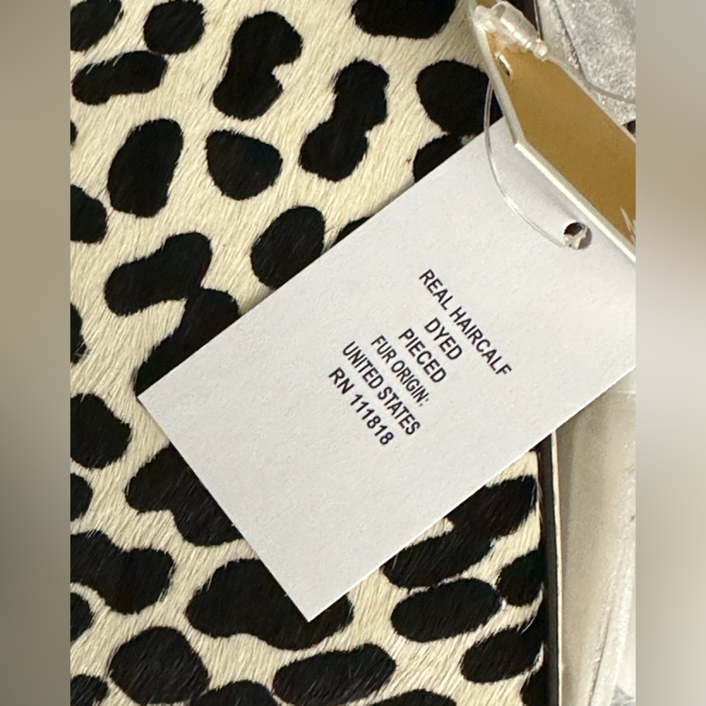 MICHAEL KORS JET SET ITEM CHAIN CROSSBODY BAG LIGHT CREAM MULTI CALF HAIR    NWT - Picture 15 of 16